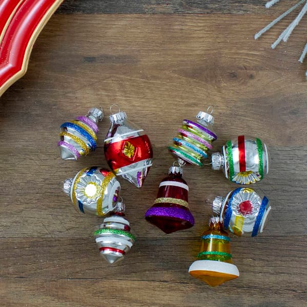 Northlight Seasonal 9ct. Glittered Glass Christmas Ornaments