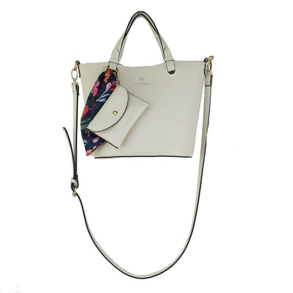 Nanette Lepore Giana Satchel with Card Case and Scarf - image 