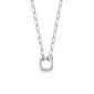 Brilliant Grown Lab-Grown Diamond Accent Paper Clip Link Necklace - image 2
