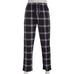 Mens Preswick & Moore(R) Plaid Drawstring Pajama Pants - Black
