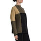 Womens Jones New York Long Sleeve Funnel Neck Color Block Sweater - image 3