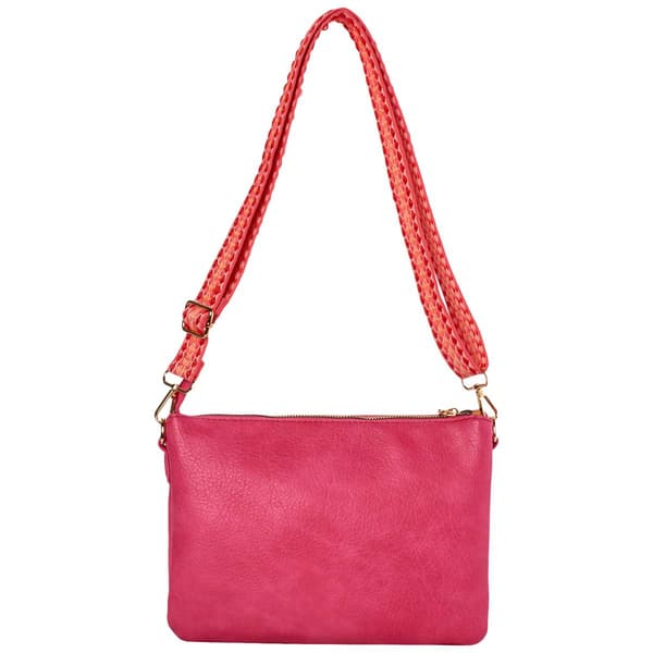 DS Fashion NY Triple Gusset Crossbody - Hot Pink