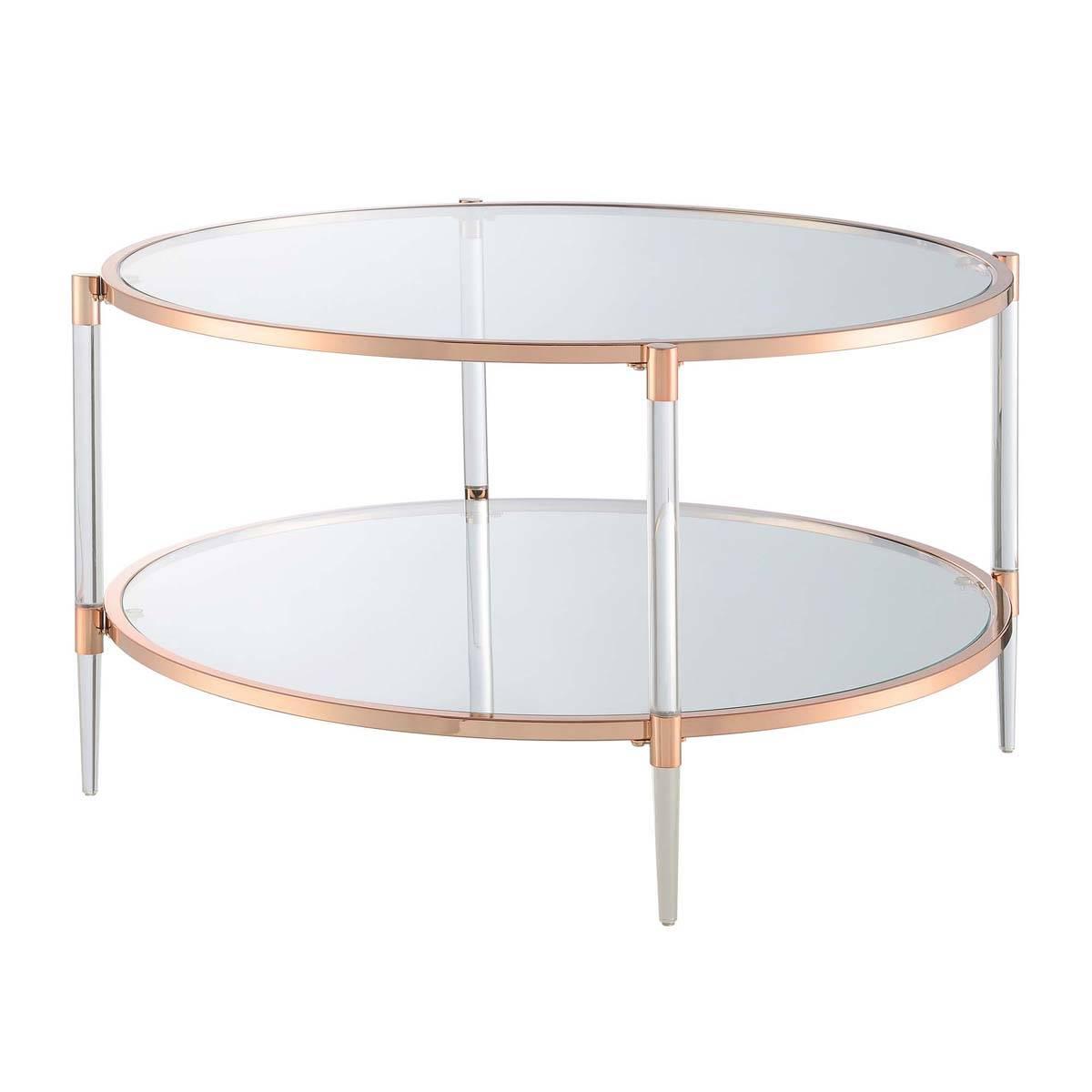Convenience Concepts Royal Crest 2-Tier Glass Coffee Cart