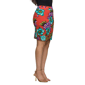 Womens 24/7 Comfort Apparel Orange Floral Pencil Skirt - image 2