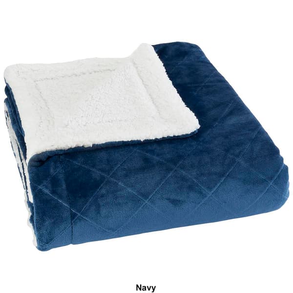 Mountain Ridge Plush Sherpa Throw