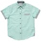 Boys &#40;8-16&#41; Distortion Short Sleeve Button Down Shirt - Green - image 1