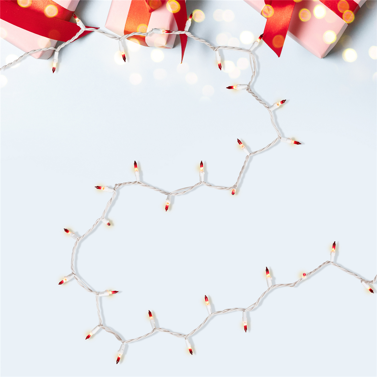 Northlight 20.25ft. Red Tips Mini Christmas Light Set