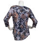 Womens OneWorld 3/4 Sleeve Round Neck Floral Sublimation Tee - image 2