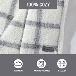 Eddie Bauer Bunkhouse Plaid Sherpa Throw