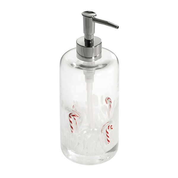 Avanti Candy Canes Glass Soap & Lotion Dispenser