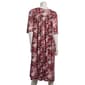 Plus Size Casual Time Short Sleeve Roses Caftan Nightgown - image 3