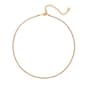 Roman Gold-Tone 2.5mm Clear Cup  Chain Necklace - image 1