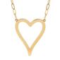 Gold Classics&#8482; Yellow Gold Heart on Paperclip Chain Necklace - image 4