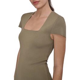 Womens DKNY Sleeveless Square Neck Solid Blouse