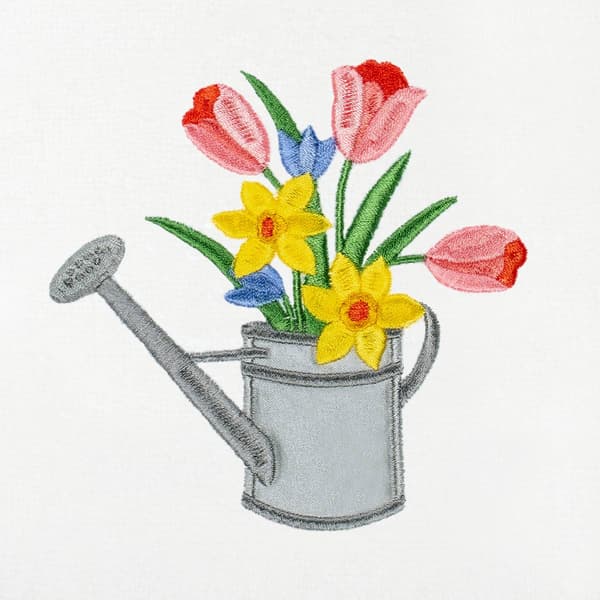 Linum Home Textiles 2pc. Spring Watering Can Cotton Hand Towels