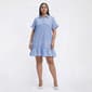 Plus Size Emily Daniels Short Sleeve Ruffle Stripe Shirtdress - image 2