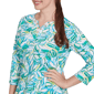 Womens Ruby Rd. Paradise Cove Tossed Leaves Embellished Tee - image 5