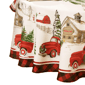 Threadmade Vintage Christmas Tree Farm Holiday Tablecloth - image 5