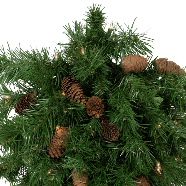 Northlight 30in. Pre-Lit Dakota Red Pine Christmas Teardrop Swag