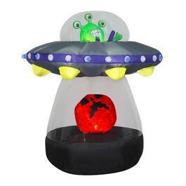 National Tree 72in. Inflatable Halloween Alien Spacecraft