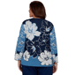 Plus Size Alfred Dunner Good To Go Floral Patch Sweater - image 2