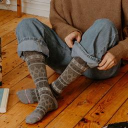 Womens Dr. Motion Damask Compression Knee High Socks