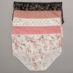Plus Size Laura Ashley(R) 5pk. Brief Panties - LS8609-5PKHF