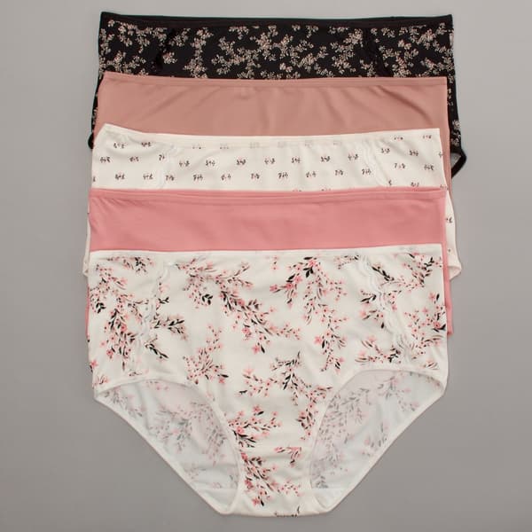 Plus Size Laura Ashley(R) 5pk. Brief Panties - LS8609-5PKHF
