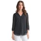 Womens Jones New York Kelly Long Sleeve V-Neck Dot Blouse - image 1