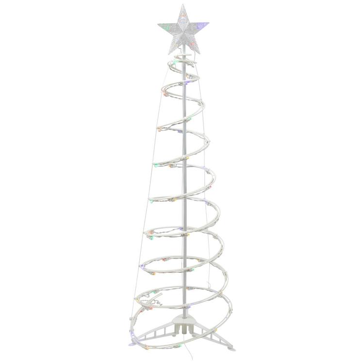 Northlight Seasonal 4ft. Multicolor LED Spiral Cone Tree
