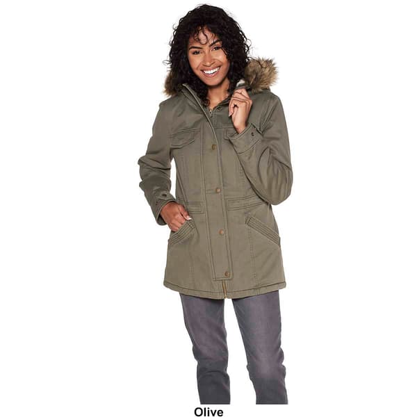 Womens Sebby Twill Anorak Coat with Wubby Lining Hood Boscov s