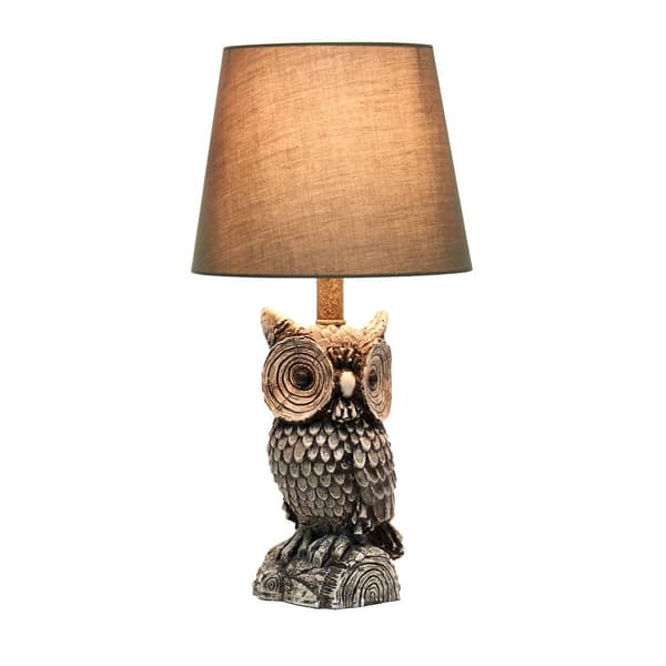 Simple Designs Woodland Gazing Night Owl Novelty Table Lamp