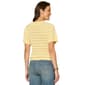Petite Democracy Short Sleeve Scallop Edge Crochet Yoke Sweater - image 2
