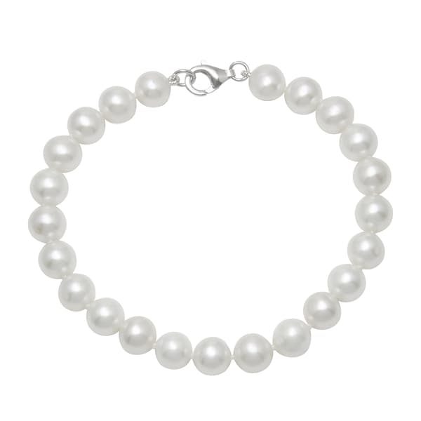 Gemstone Classics(tm) Sterling Silver Freshwater Pearl Bracelet - image 