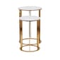 9th & Pike® Gold-Tone Metal Contemporary Accent Table - Set of 2 - image 3