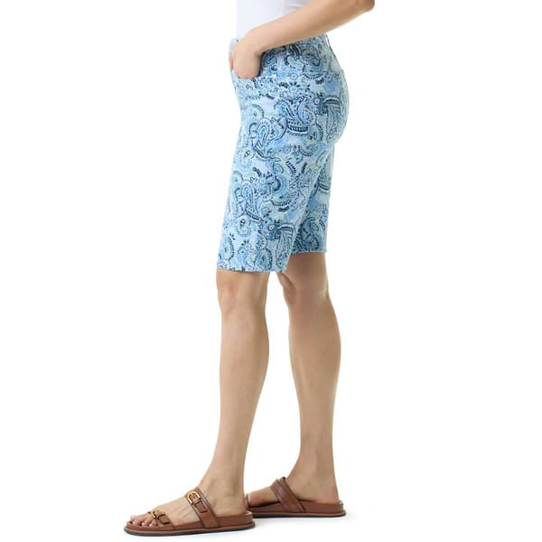 Petite Gloria Vanderbilt Amanda Paisley Bermuda Shorts
