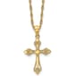 Gold Classics(tm) 14kt. 18in. Mini Bud Cross Pendant Necklace - image 1