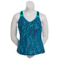 Plus Size ZeroXposur Rivulet Abstract Action Tankini Swim Top - image 1
