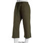 Petite Jordana Rose Solid Basic Split Hem Capri Pants - image 4