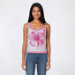 Juniors Attitude Not Included Double Layer Hibiscus Tank Top - image 1