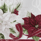 Threadmade Clarette Poinsettia Holiday Fabric Tablecloth - image 5