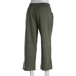 Womens Napa Valley 23in. Pull On Solid Linen Capri Pants