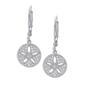 Silver Plated Sand Dollar Dangle Earrings - image 1