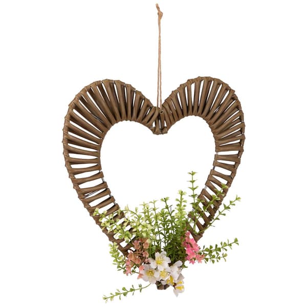 Northlight Seasonal Wrapped Floral Heart Hanging Décor