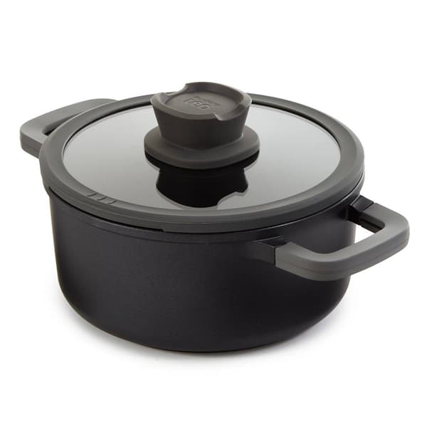 BergHOFF Leo Stone+ Non-stick Ceramic 3qt. Stockpot w/ Glass Lid