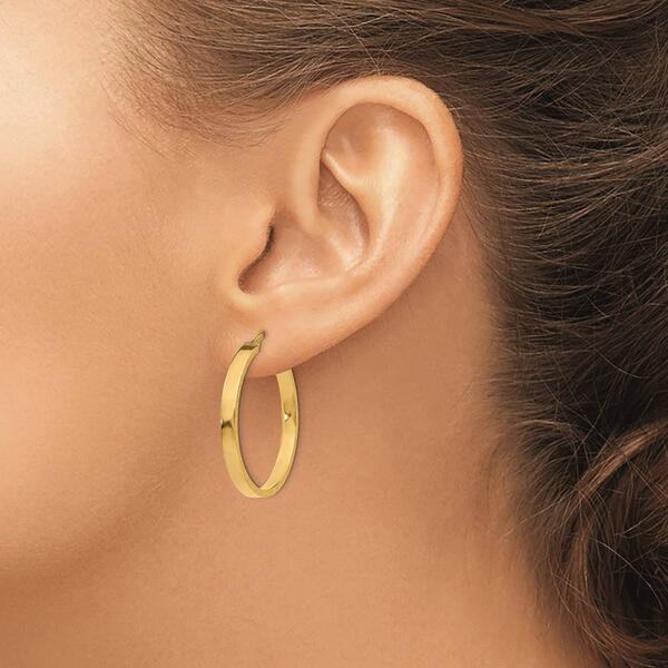 Gold Classics&#8482; 14kt. Gold 3mm Polished Hoop Earrings
