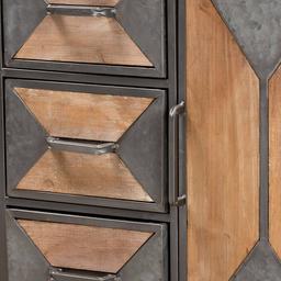 Baxton Studio Laurel Oak Brown Wood 3-Drawer Storage Cabinet