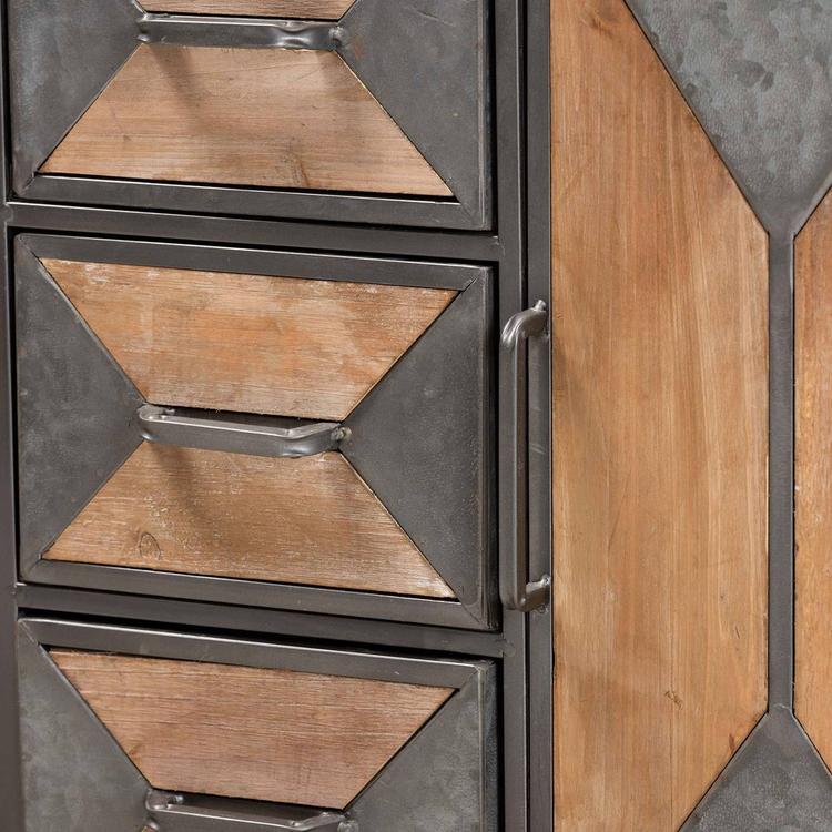Baxton Studio Laurel Oak Brown Wood 3-Drawer Storage Cabinet