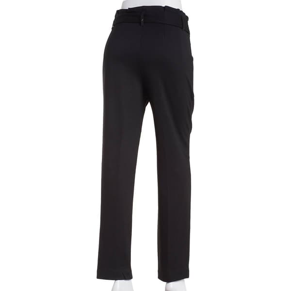 Juniors Leighton Solid Ponte Pant Paper Bag Waist Pants