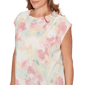 Plus Size Emaline Key Items Cap Sleeve Abstract Watercolor Blouse - image 4